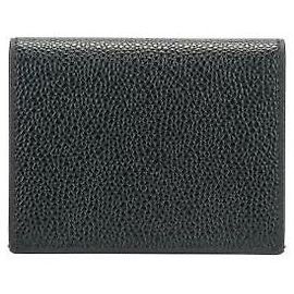 Thom Browne Fold Card Holder with Pebble Grain Leather Black