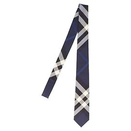Burberry Silk Jacquard Tie Navy Blue