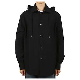 Loewe Camicia con cappuccio in cotone Anagram Nero