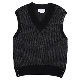 Thom Browne Tweed-Weste Blau