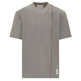 Thom Browne Gestreiftes T-Shirt Braun