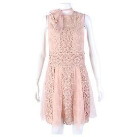 Red Valentino Spitzenkleid Braun