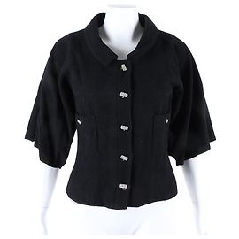 Chanel Kurzarmjacke Schwarz