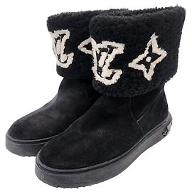 Botas de pele Louis Vuitton Preto