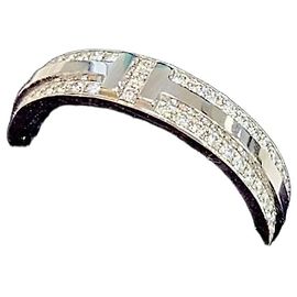 Tiffany & Co Diamantring schmal mit Pavé aus Weißgold Silber