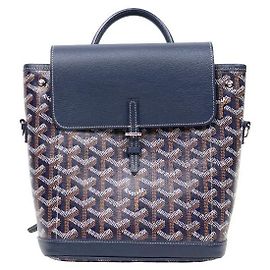 Goyard Mini Navy Alping Backpack Blue