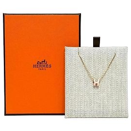 Hermès Collier Mini Pop en Or Rose Rose