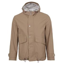 Brunello Cucinelli Hooded Drawstring Jacket Brown