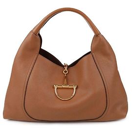 Gucci Bolsa de Ombro Maxi Soft Bit Marrom