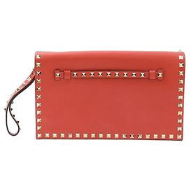 Valentino Clutch com alça Rockstud Vermelho Vermelho