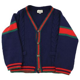 Gucci Oversized Strickjacke Navy XL Blau