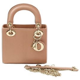 Bolsa transversal Mini Lady Dior em couro de lagarto rosa Rosa
