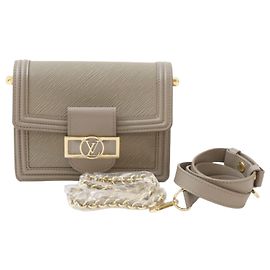 Louis Vuitton Borsa a tracolla Dolphin Mini Epi Grigio Beige Marrone