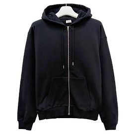 Céline Veste à capuche zippée ample avec impression logo écran noir et blanc Blanc