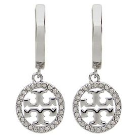 Tory Burch Orecchini a cerchio PAVE Argento