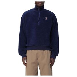 Bally Maglione con mezza zip Blu