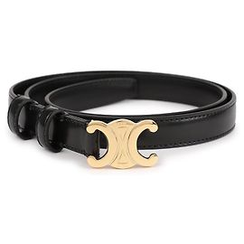 Cinto Small Triomphe Céline Preto de Couro Preto