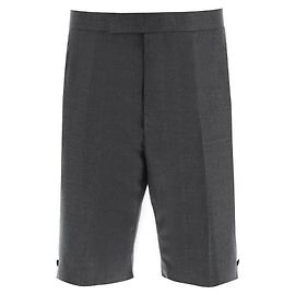Thom Browne Super Twill Wool Backstrap Shorts Brown