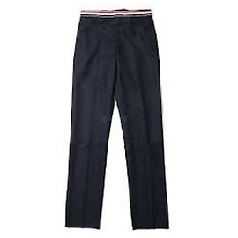 Thom Browne Waist Trimming Twill Wool Pants Blue