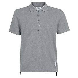 Thom Browne Polo à manches courtes avec rayure au dos, coupe décontractée Marron