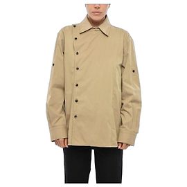 Bottega Veneta Camisa de twill de algodão leve Marrom