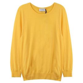 Salvatore Ferragamo gelber Rundhalsstrickpullover aus Wolle Gelb