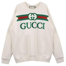 Gucci Oversized Logo Sweatshirt Weiß