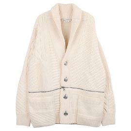 Alexander Mcqueen Herren Wollcardigan Weiß