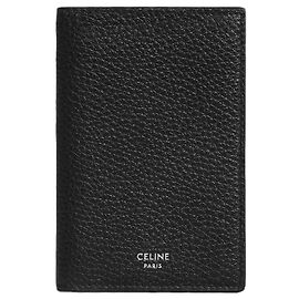 Céline Grained Calfskin Vertical Card Holder Black Black