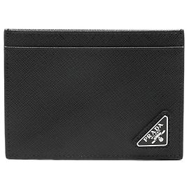 Prada Tarjetero Saffiano Negro QHH Negro