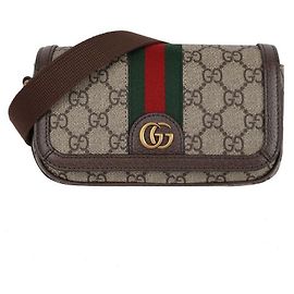 Gucci Men's Ophidia Super Mini Shoulder Bag Brown