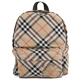 Burberry Small Check Backpack Brown