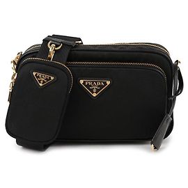 Prada Mini borsa a spalla in Re-Nylon Nero