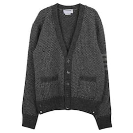 Thom Browne Bar Strickjacke Braun