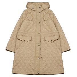 Burberry Casaco acolchoado com capuz para mulheres Marrom