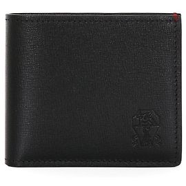 Brunello Cucinelli Grain Leather Wallet Black