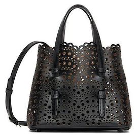 Alaïa Sac à main Mina Bianco Wave petit Noir