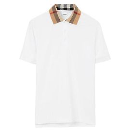 Burberry Baumwoll-Polo-Shirt mit kurzen Ärmeln Weiß