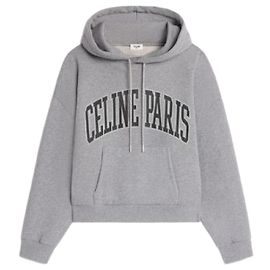 Céline Oversized Hoodie aus Baumwollfleece Blau