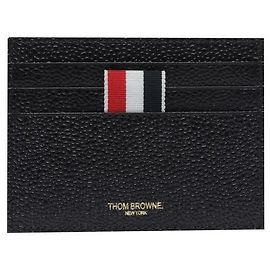 Thom Browne Pebble Grain Note Compartment Single Card Black