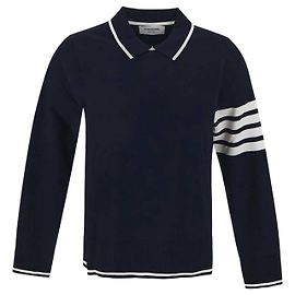 Thom Browne Pullover aus Viskose mit Streifen Blau