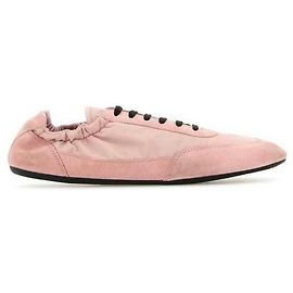 Prada Kollapsbare Re-Nylon- und Wildledersneaker Orange
