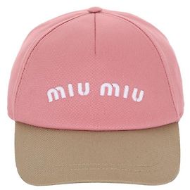 Miu Miu Boné Drill Baseball Begonia Rosa