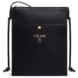 Céline Sharp Pouch Smooth Lambskin Black Black