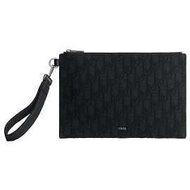 Dior Pochette in Jacquard Obliquo Nero Nero