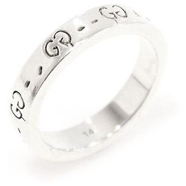 Gucci Sterling Silver Ghost Ring Size Silvery