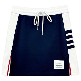 Thom Browne Spring Summer Contrasting Color Women's Mini Skirt Blue