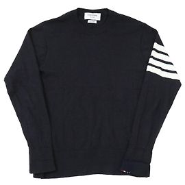 Thom Browne Merino Wool Arm Band Round Knit Black Black