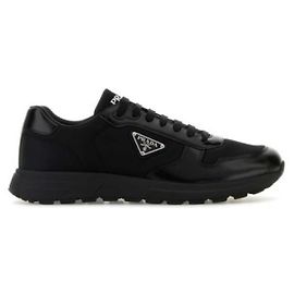 Prada Tênis de Nylon e Couro Preto