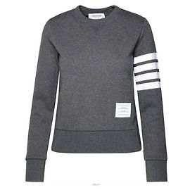 Thom Browne Gestreifter RWB Loopback-Jersey-Sweatshirt Braun